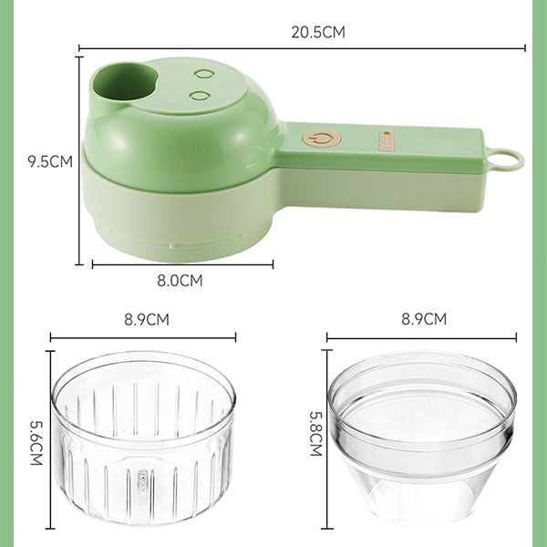 🍴 Transform Your Cooking - 49% OFF - ✨4 In 1 Handheld Electric Vegetable Cutter Set