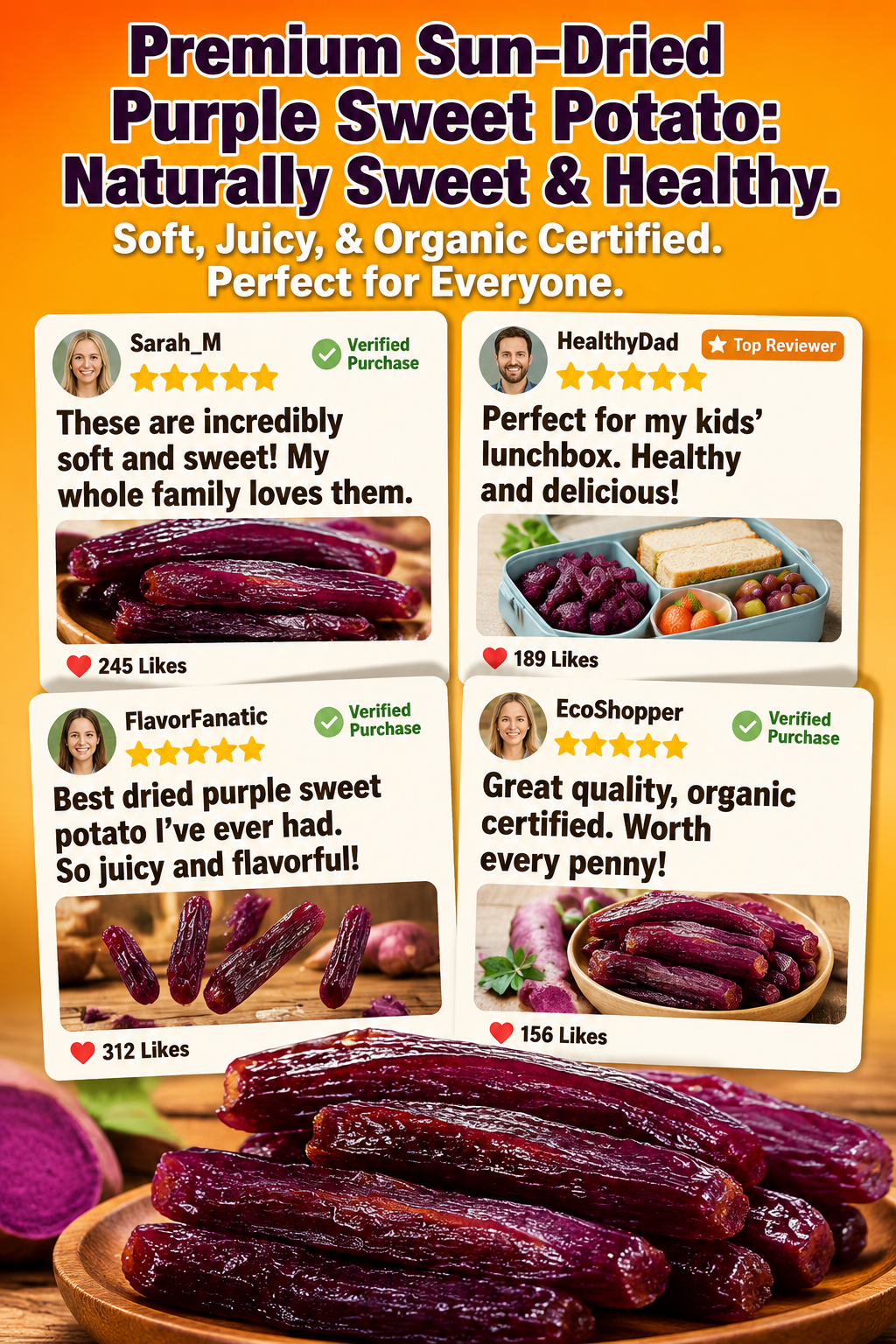 ð Healthy Low Fat Purple Sweet Potato Snack