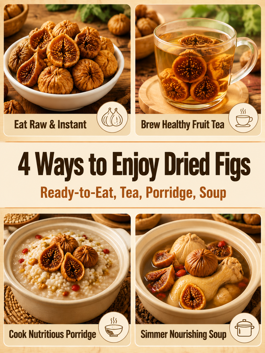 😋Natural Sun-Dried Figs – Sweet & Chewy Healthy Fruit Snack