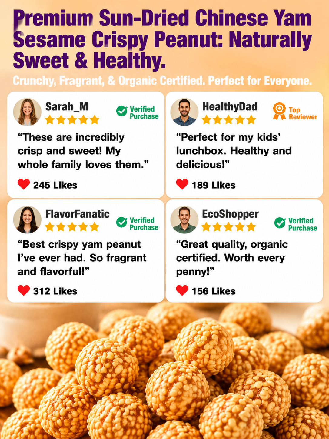 🥜Sesame Coated Yam Peanuts. Original Flavor