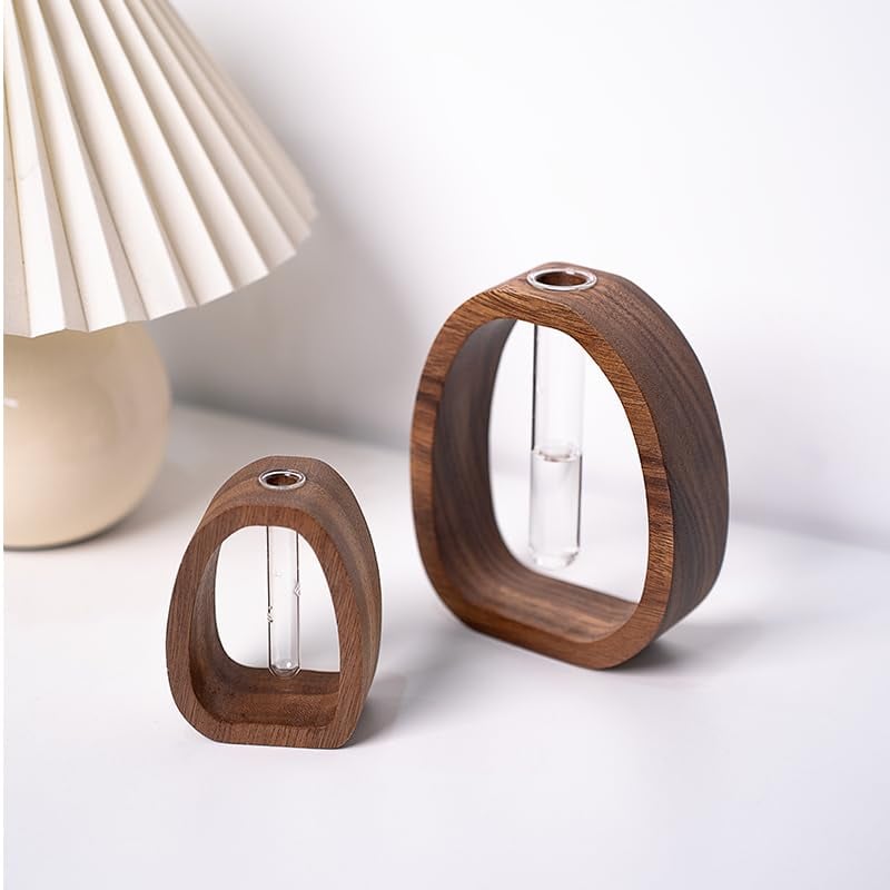 🌿 Elevate Your Home – 49% OFF – ✨Solid Wood Glass Vase