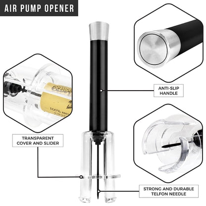 🍷 Experience Effortless Wine Opening - 49% OFF - ✨Air Pump Cork Remover Wine Bottle Opener Set