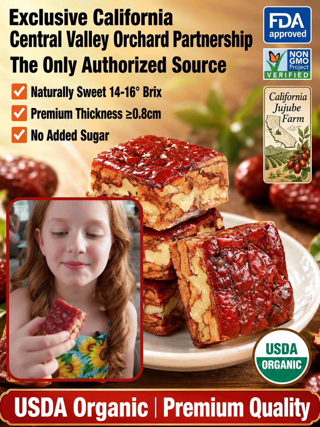 🌰Premium Jujube Walnut Snack Bars