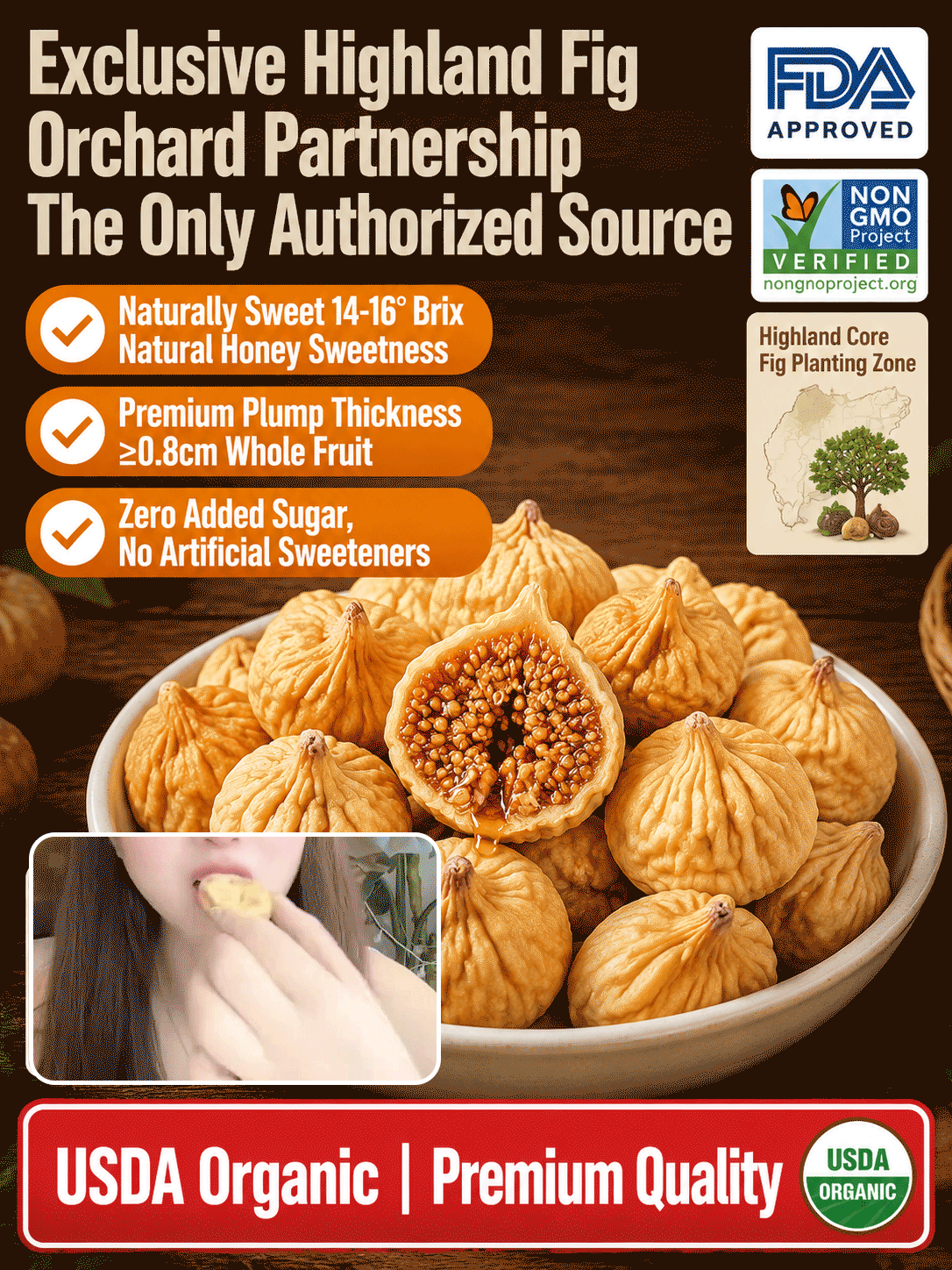 😋Natural Sun-Dried Figs – Sweet & Chewy Healthy Fruit Snack