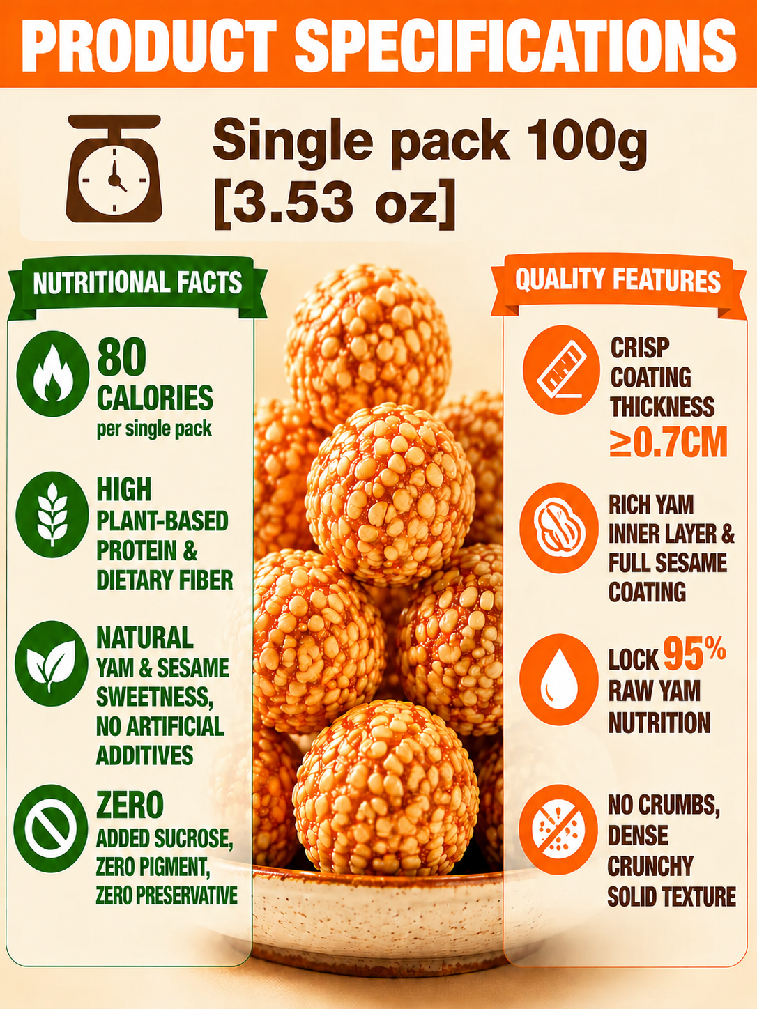 🥜Sesame Coated Yam Peanuts. Original Flavor
