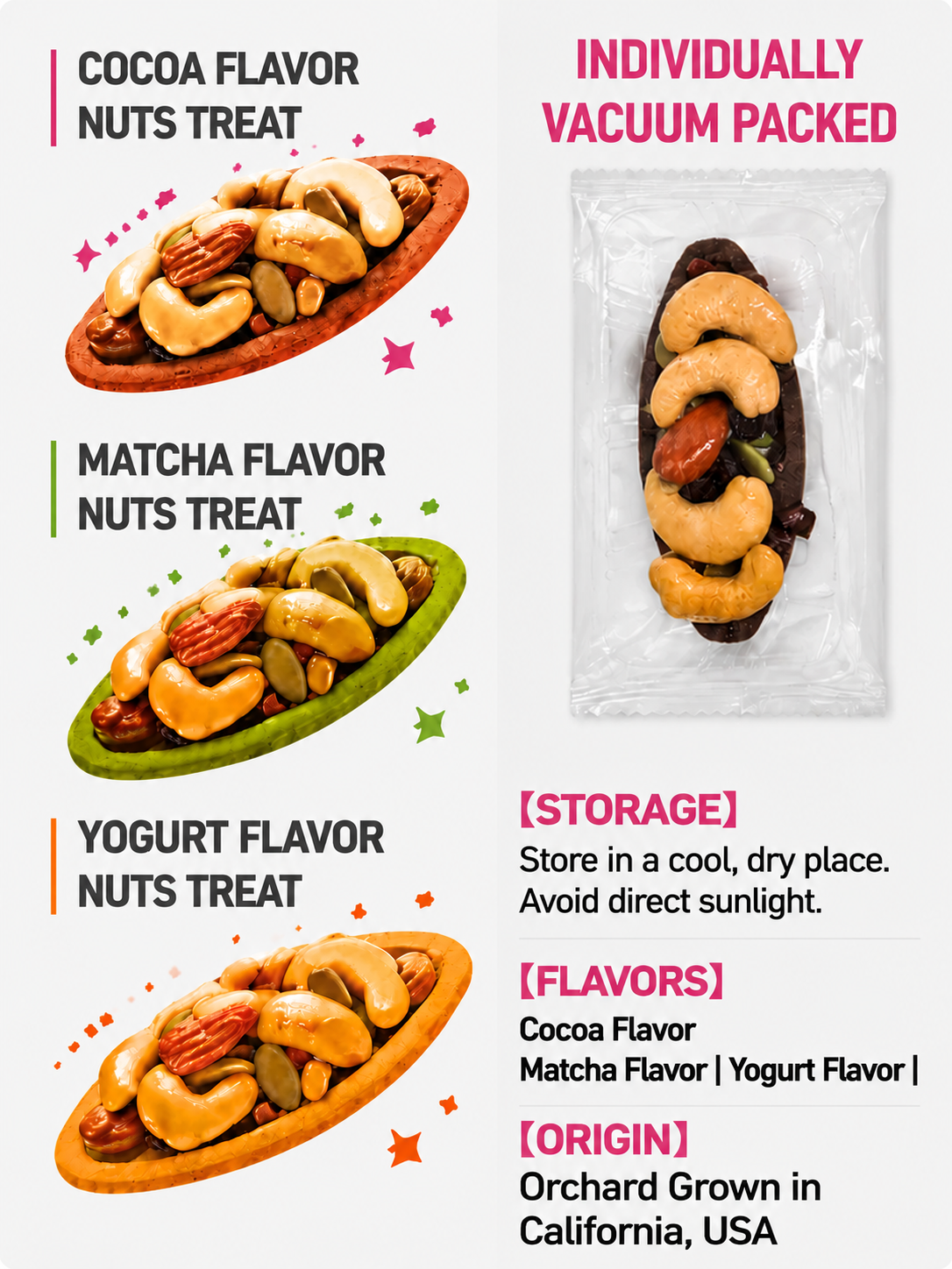 🍪Premium Crispy Almond Cashew Cookies – Roasted Nut Snack with Cocoa, Matcha & Original Flavors