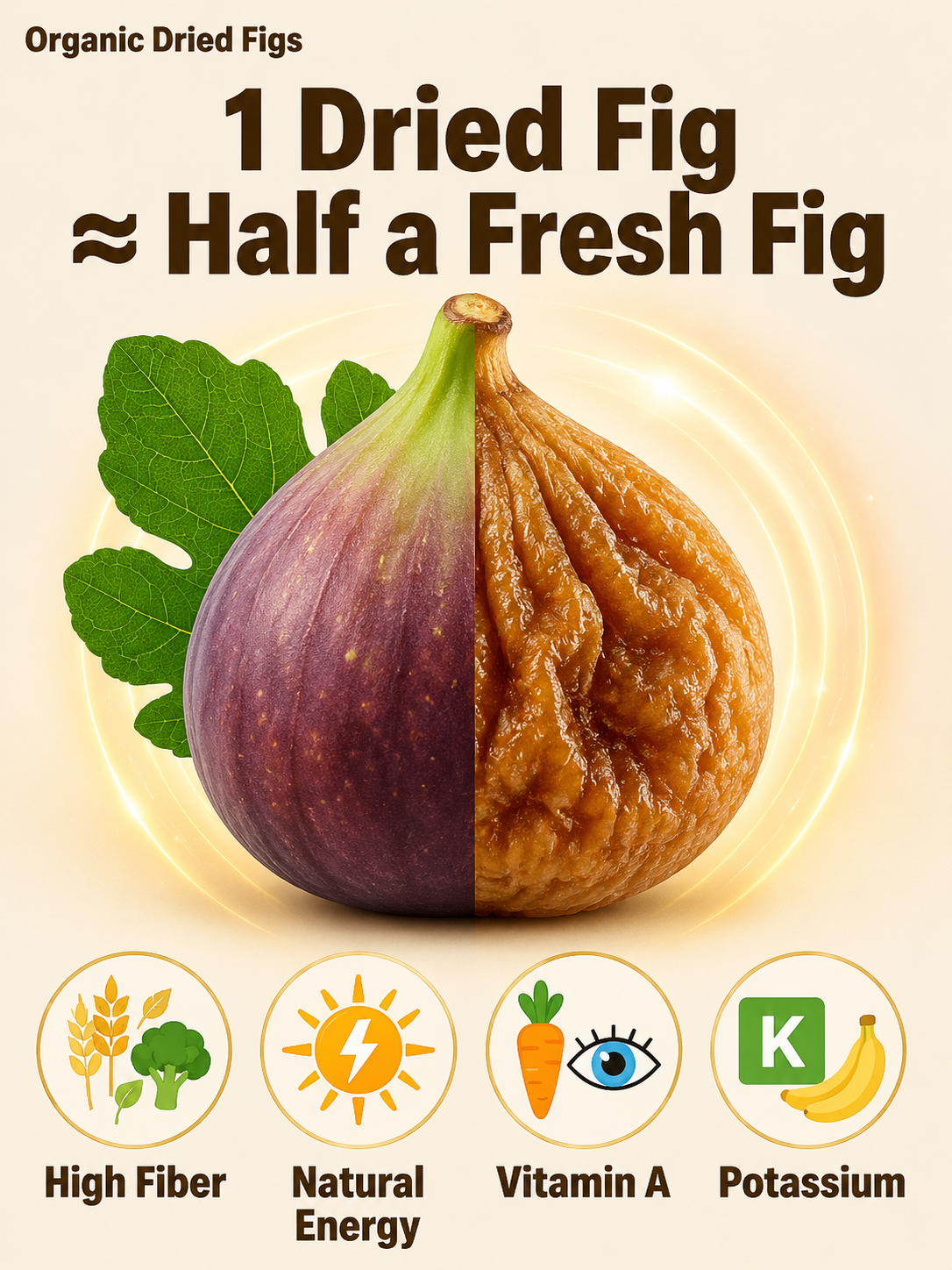 😋Natural Sun-Dried Figs – Sweet & Chewy Healthy Fruit Snack