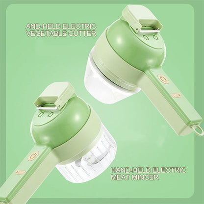 🍴 Transform Your Cooking - 49% OFF - ✨4 In 1 Handheld Electric Vegetable Cutter Set