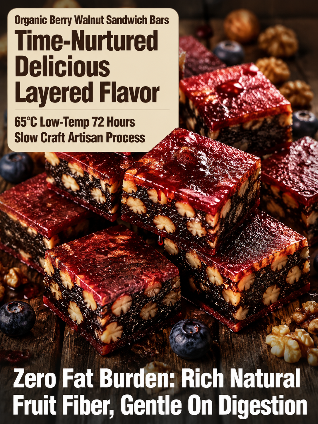 ⛰️Blueberry Walnut Hawthorn Bites, No Added Sugar