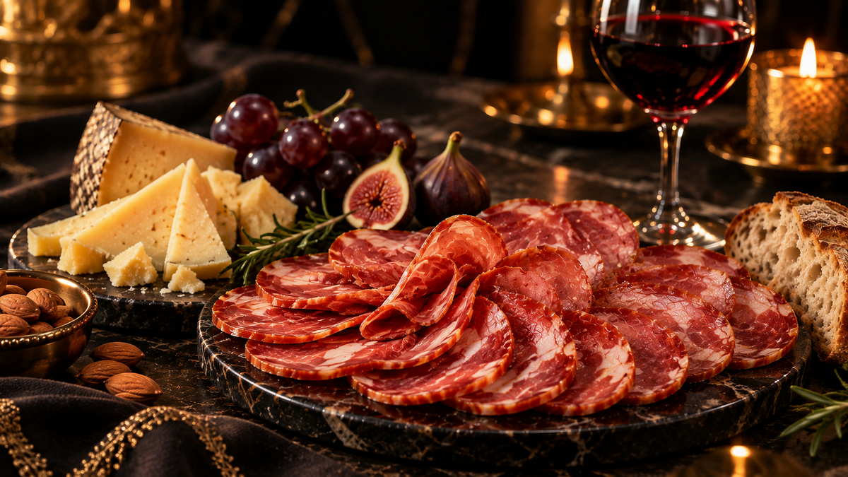 Serving Spanish ham