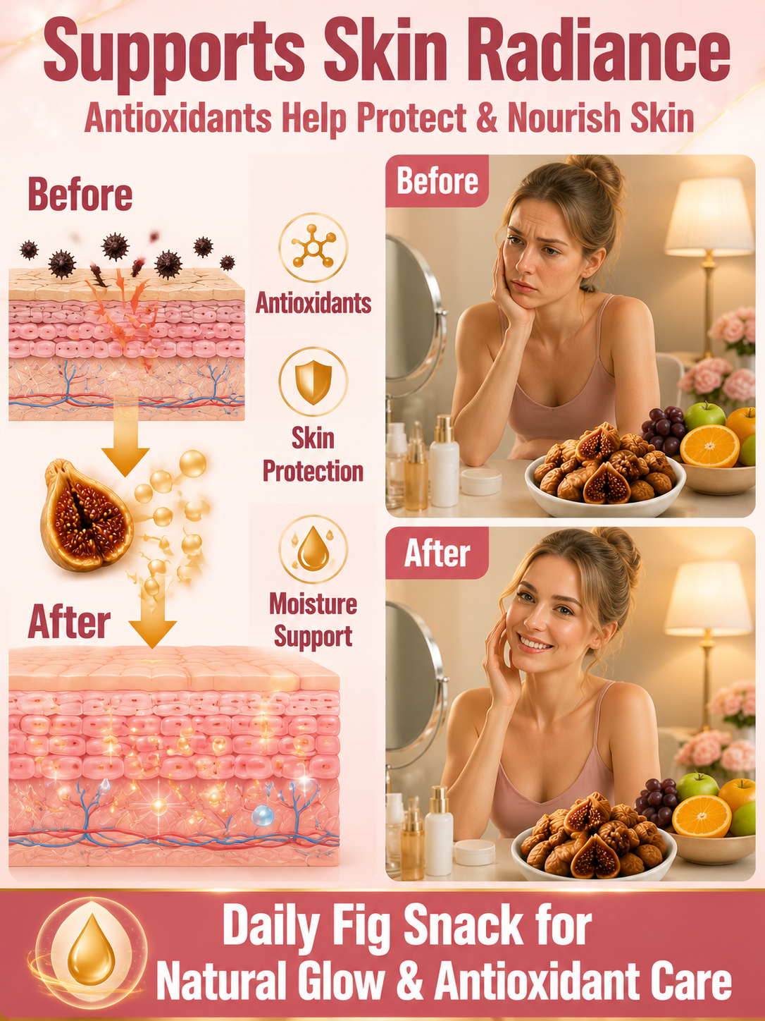 😋Natural Sun-Dried Figs – Sweet & Chewy Healthy Fruit Snack