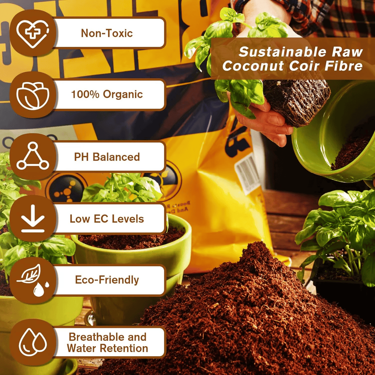 🌱 Boost Your Gardening Success - 49% OFF - ✨ Organic Coconut Coir for Plants
