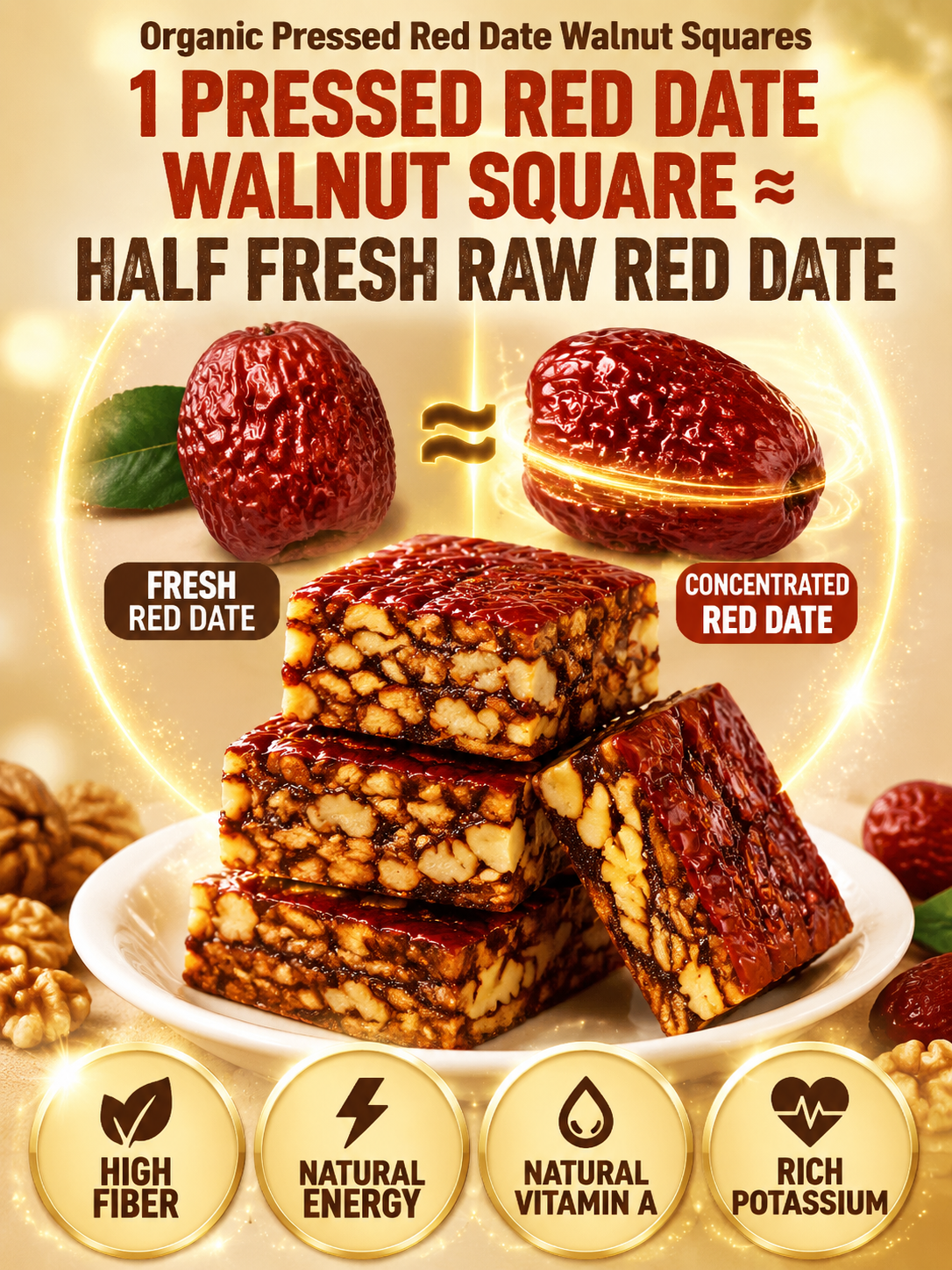 🌰Premium Jujube Walnut Snack Bars