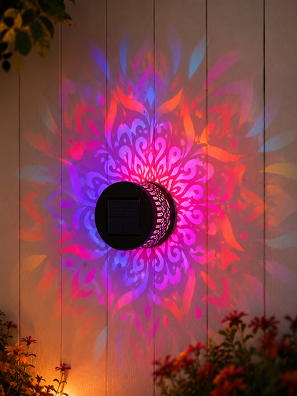 Solar Mandala Fence Lights, Outdoor Wall Decor