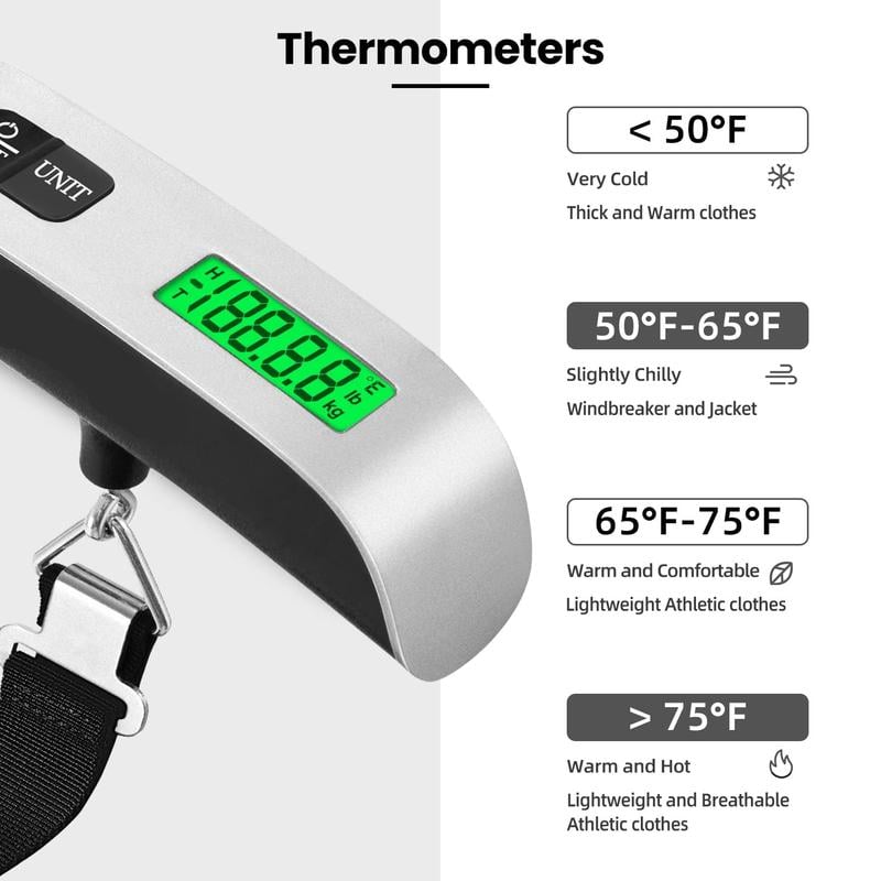 🧳 Weigh Luggage in Seconds Anywhere - 49% OFF- ✨ Backlit LCD Luggage Scale - Ultra-Light & Compact