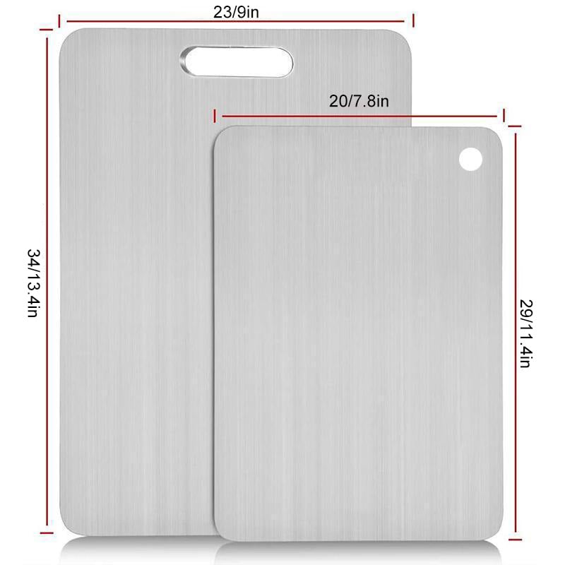 🍽️ Experience Unmatched Durability - 49% OFF - ✨Stainless Steel Double Sided Chopping Board