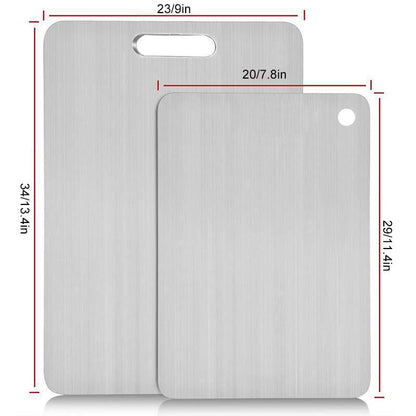 🍽️ Experience Unmatched Durability - 49% OFF - ✨Stainless Steel Double Sided Chopping Board