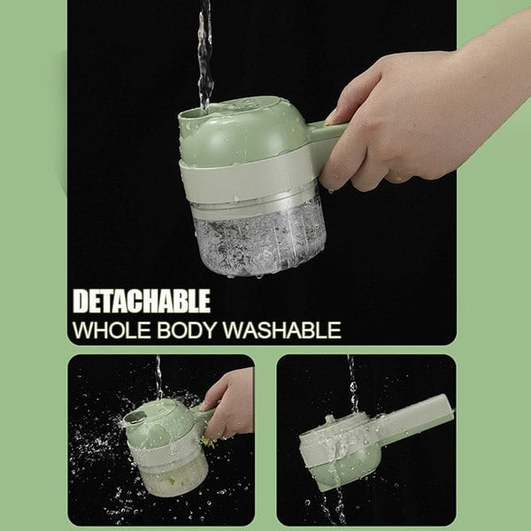🍴 Transform Your Cooking - 49% OFF - ✨4 In 1 Handheld Electric Vegetable Cutter Set
