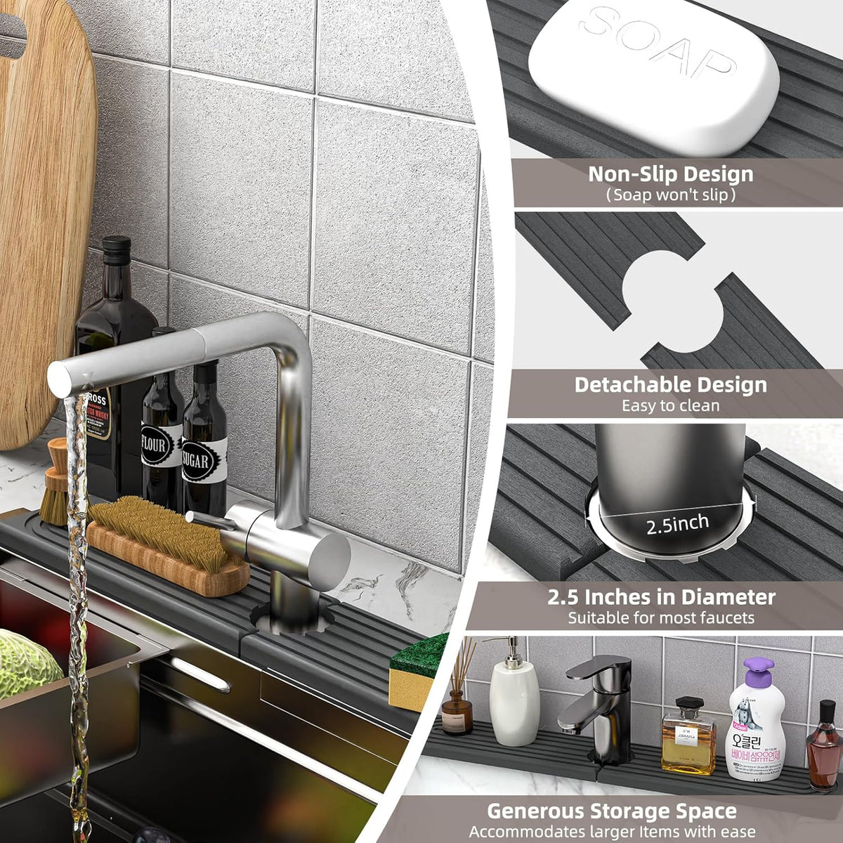 🏠 Keep Your Sink Dry - 49% OFF - ✨-Faucet Mat for Kitchen Sink