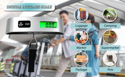 🧳 Weigh Luggage in Seconds Anywhere - 49% OFF- ✨ Backlit LCD Luggage Scale - Ultra-Light & Compact