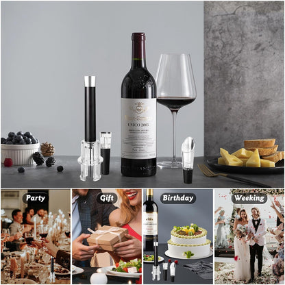 🍷 Experience Effortless Wine Opening - 49% OFF - ✨Air Pump Cork Remover Wine Bottle Opener Set