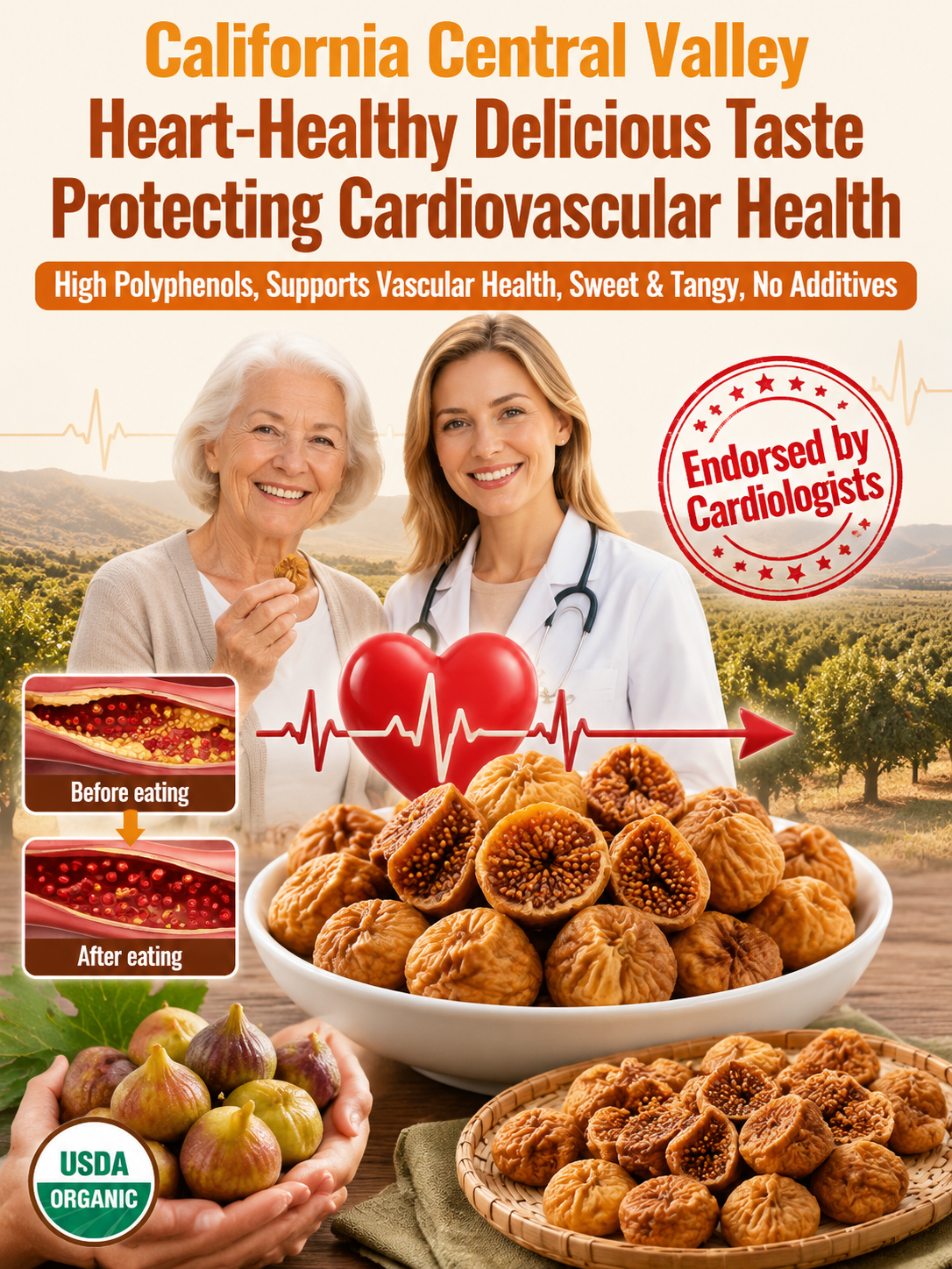 😋Natural Sun-Dried Figs – Sweet & Chewy Healthy Fruit Snack