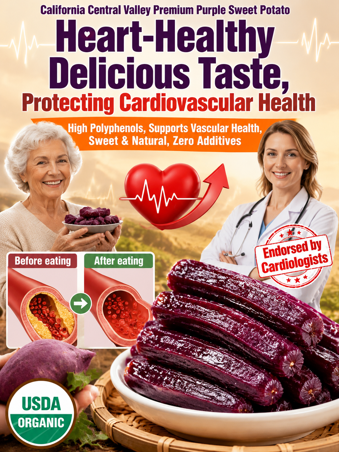 🍠Healthy Low Fat Purple Sweet Potato Snack