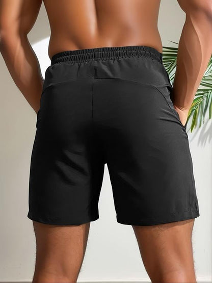 🩳 Experience Ultimate Comfort - 49% OFF - ✨Men's Letter Print Drawstring Waist Shorts
