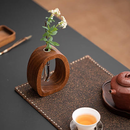 🌿 Elevate Your Home – 49% OFF – ✨Solid Wood Glass Vase