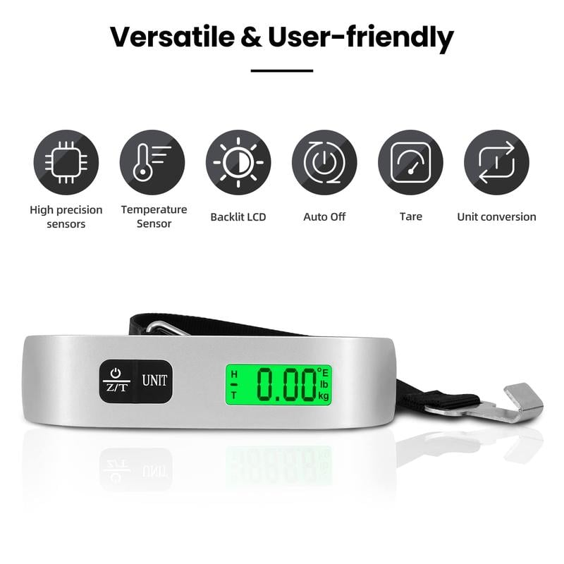 🧳 Weigh Luggage in Seconds Anywhere - 49% OFF- ✨ Backlit LCD Luggage Scale - Ultra-Light & Compact
