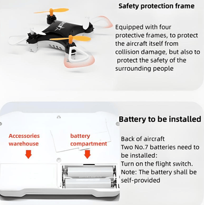 🚁 Top Christmas Gift 2025 🎅 All-Ages Mini Drone with Easy Stunt Flights & 360° Tricks - Perfect Beginner-Friendly Flyer!