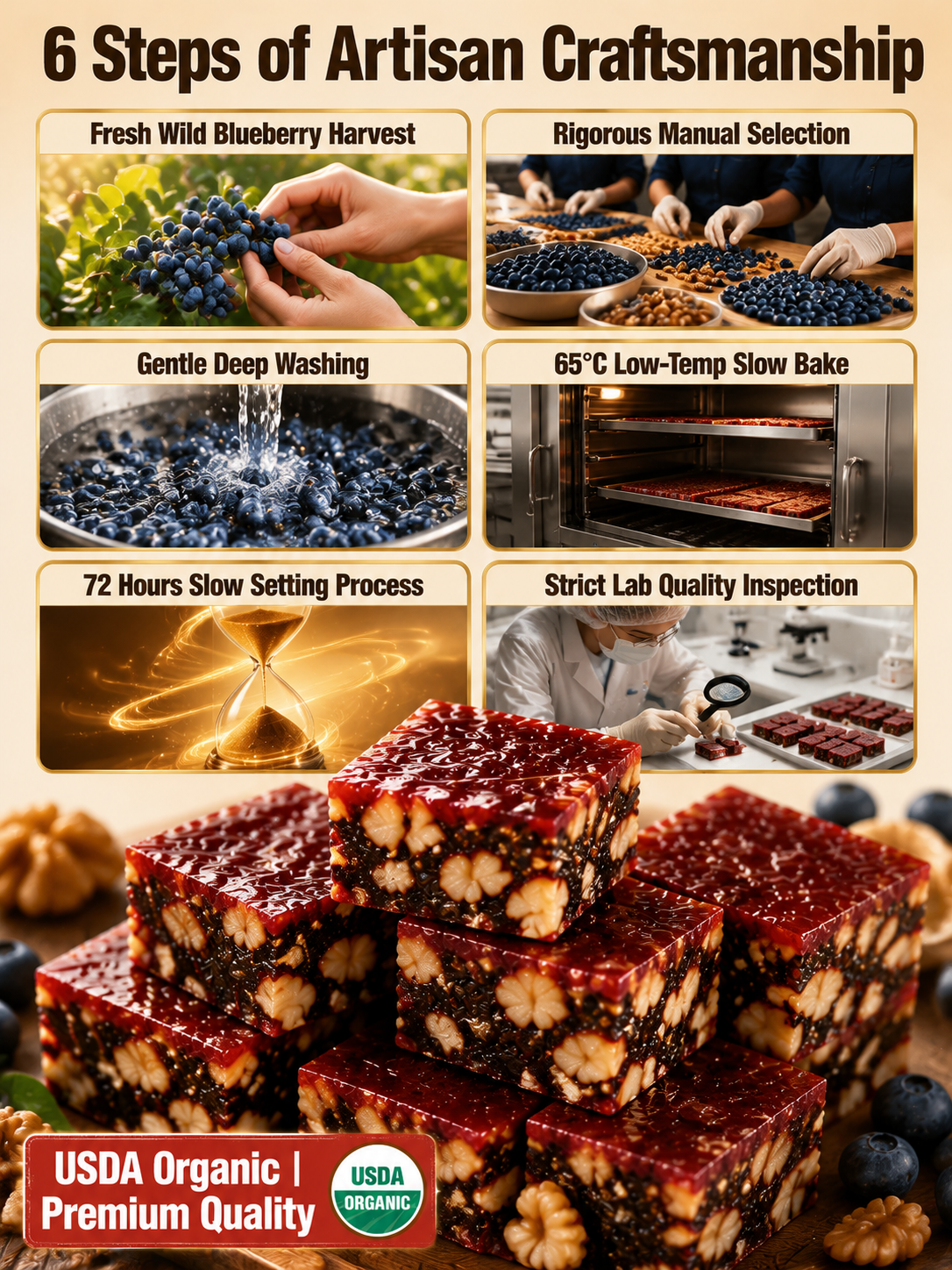 ⛰️Blueberry Walnut Hawthorn Bites, No Added Sugar