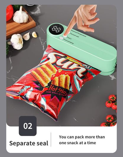 🥗 Keep Your Food Fresh – 49% OFF – ✨Mini Wireless Vacuum Sealer