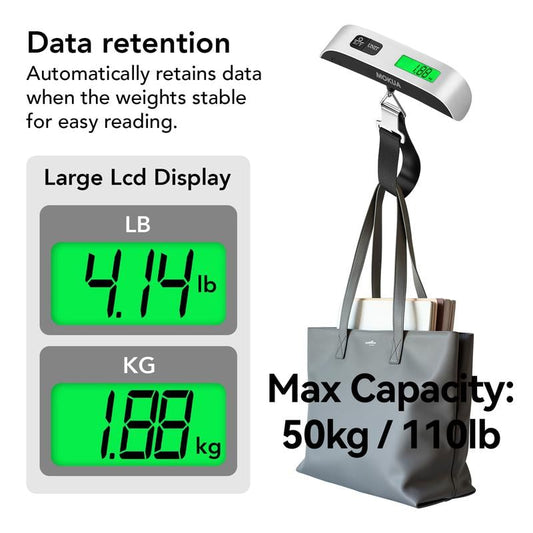 🧳 Weigh Luggage in Seconds Anywhere - 49% OFF- ✨ Backlit LCD Luggage Scale - Ultra-Light & Compact