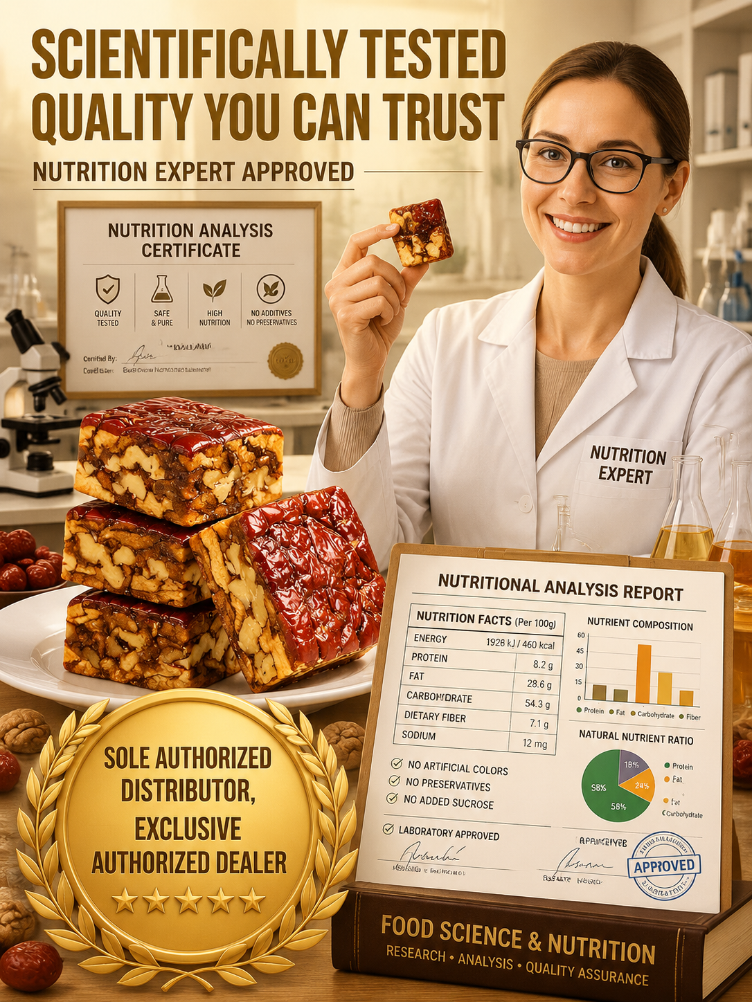 🌰Premium Jujube Walnut Snack Bars