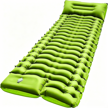 Ultra-Light Inflatable Camping Sleeping Pad with Built-in Foot Pump
