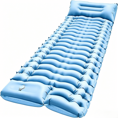 Ultra-Light Inflatable Camping Sleeping Pad with Built-in Foot Pump