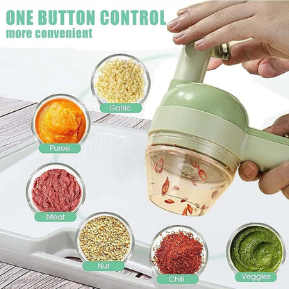 🍴 Transform Your Cooking - 49% OFF - ✨4 In 1 Handheld Electric Vegetable Cutter Set