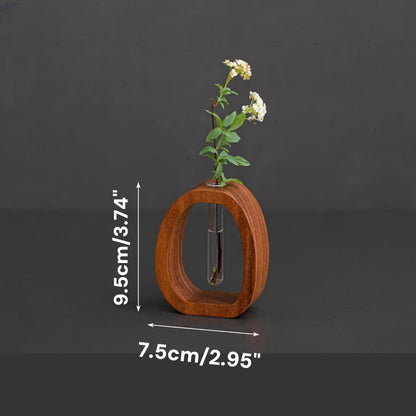 🌿 Elevate Your Home – 49% OFF – ✨Solid Wood Glass Vase