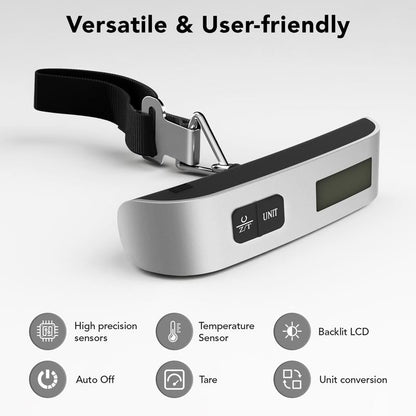 🧳 Weigh Luggage in Seconds Anywhere - 49% OFF- ✨ Backlit LCD Luggage Scale - Ultra-Light & Compact