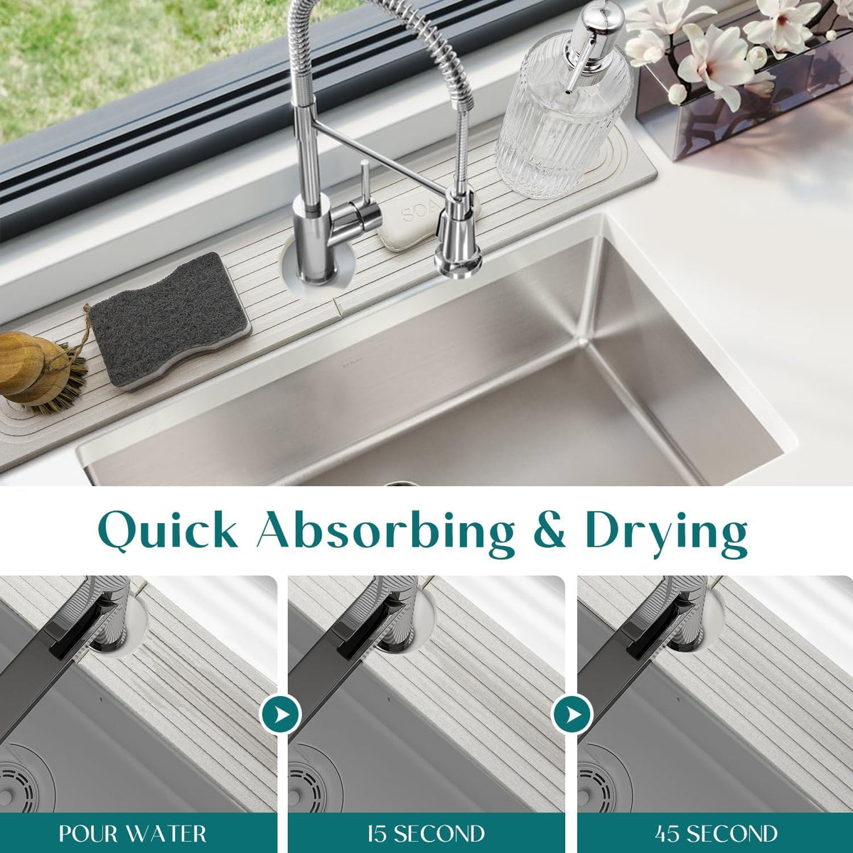 🏠 Keep Your Sink Dry - 49% OFF - ✨-Faucet Mat for Kitchen Sink
