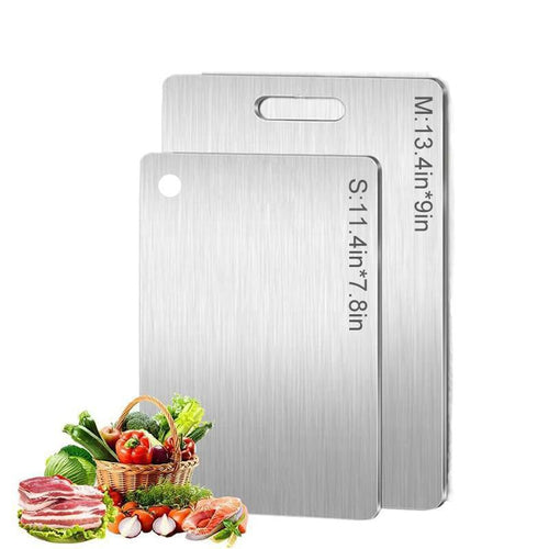 🍽️ Experience Unmatched Durability - 49% OFF - ✨Stainless Steel Double Sided Chopping Board