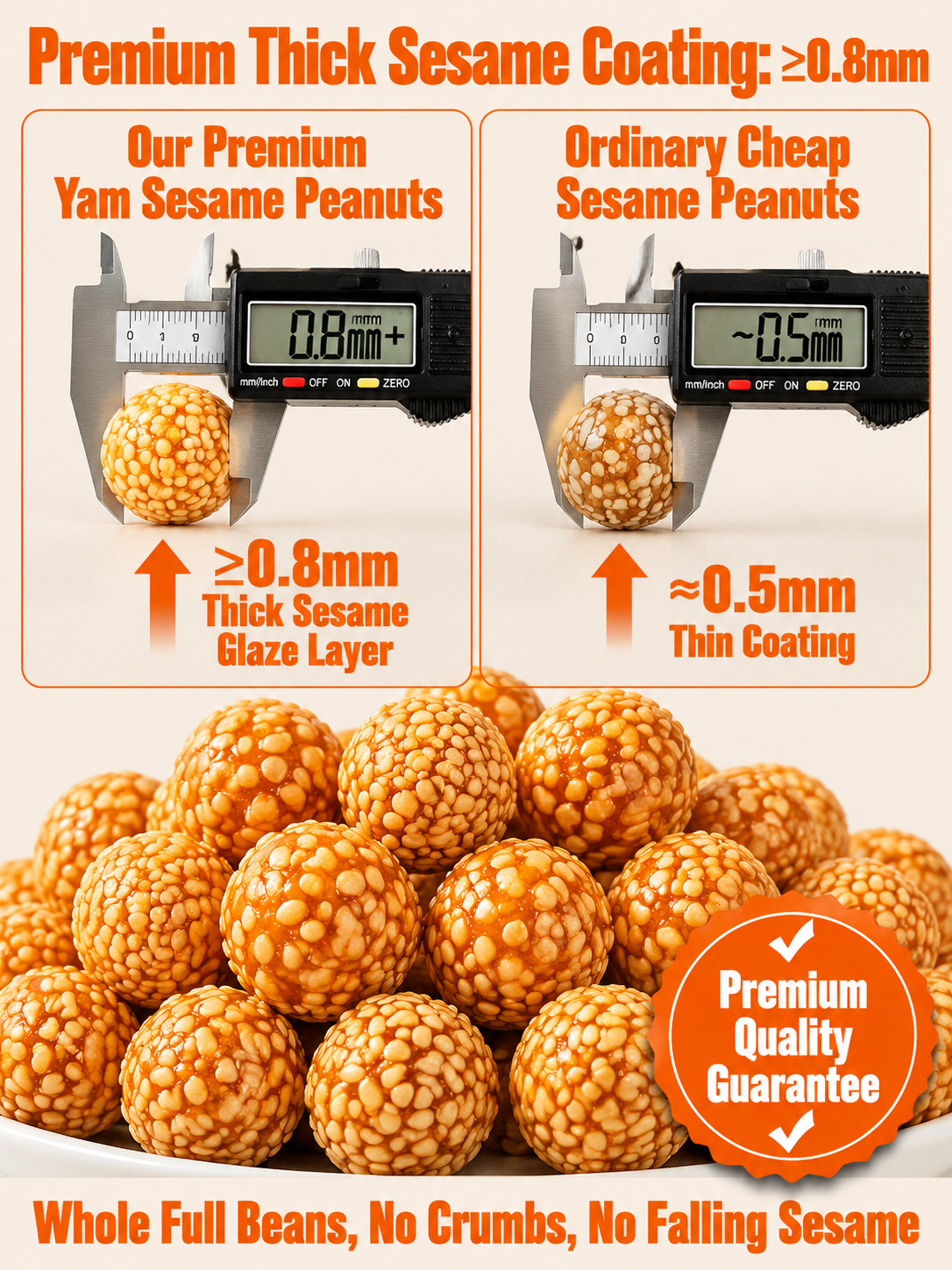 🥜Sesame Coated Yam Peanuts. Original Flavor