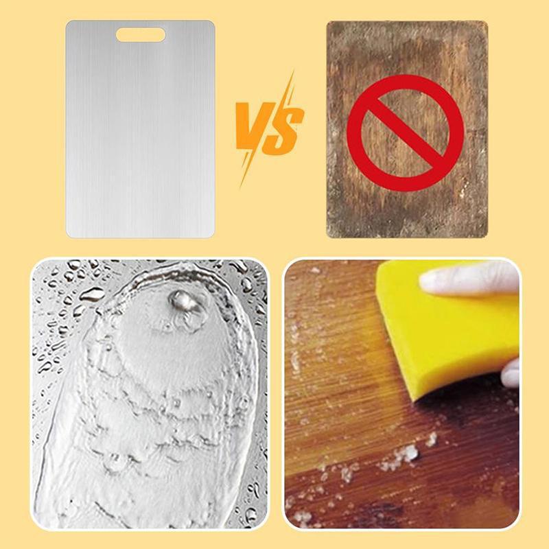 🍽️ Experience Unmatched Durability - 49% OFF - ✨Stainless Steel Double Sided Chopping Board