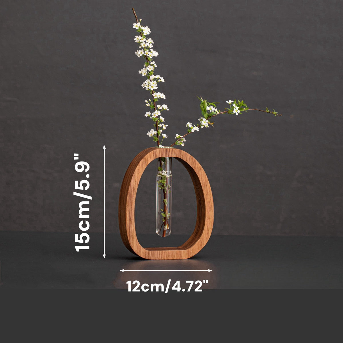 🌿 Elevate Your Home – 49% OFF – ✨Solid Wood Glass Vase