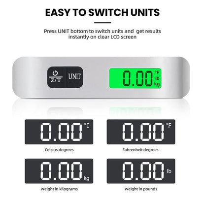 🧳 Weigh Luggage in Seconds Anywhere - 49% OFF- ✨ Backlit LCD Luggage Scale - Ultra-Light & Compact