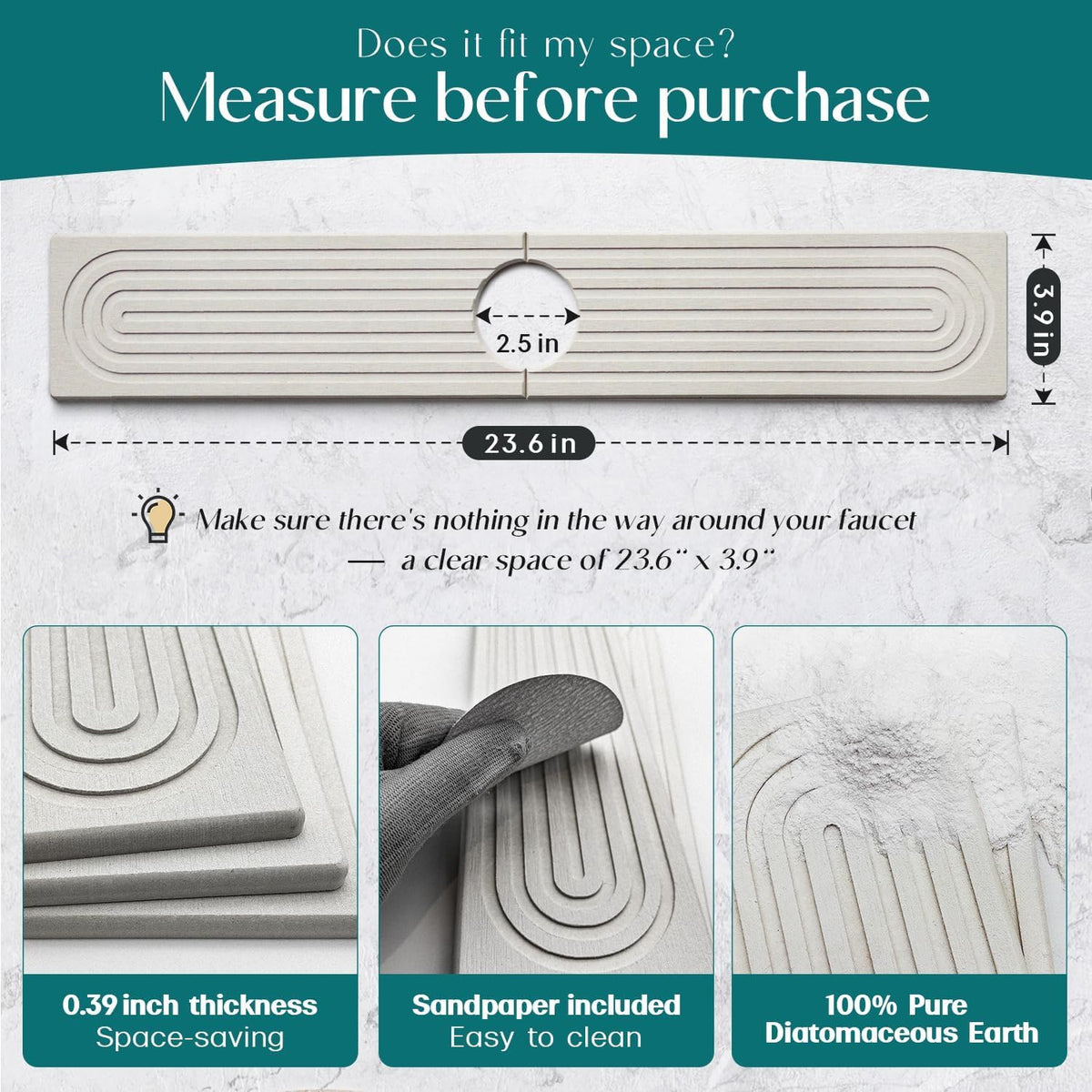 🏠 Keep Your Sink Dry - 49% OFF - ✨-Faucet Mat for Kitchen Sink