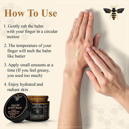 🌿 Embrace Pure Skincare-49% OFF-✨Beef Tallow and Honey Balm for Skin - Handmade All-Natural Moisturizer