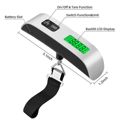 🧳 Weigh Luggage in Seconds Anywhere - 49% OFF- ✨ Backlit LCD Luggage Scale - Ultra-Light & Compact