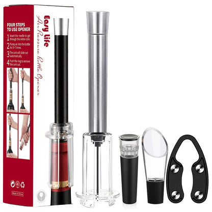 🍷 Experience Effortless Wine Opening - 49% OFF - ✨Air Pump Cork Remover Wine Bottle Opener Set
